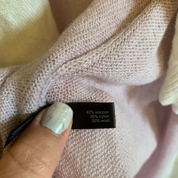 The Limited lilac medium purple ivory waterfall open pastel draped cardigan - Picture 7 of 16